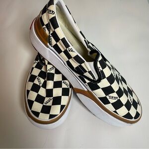 VANS Era Stacked Platform Shoes Womens 8.5 Men 7 Checkerboard Slip On Sneakers